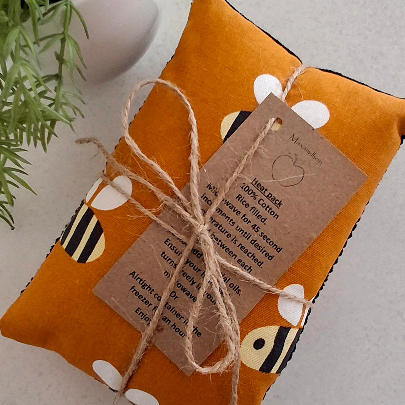 Rectangle heat pack Mustard Bees