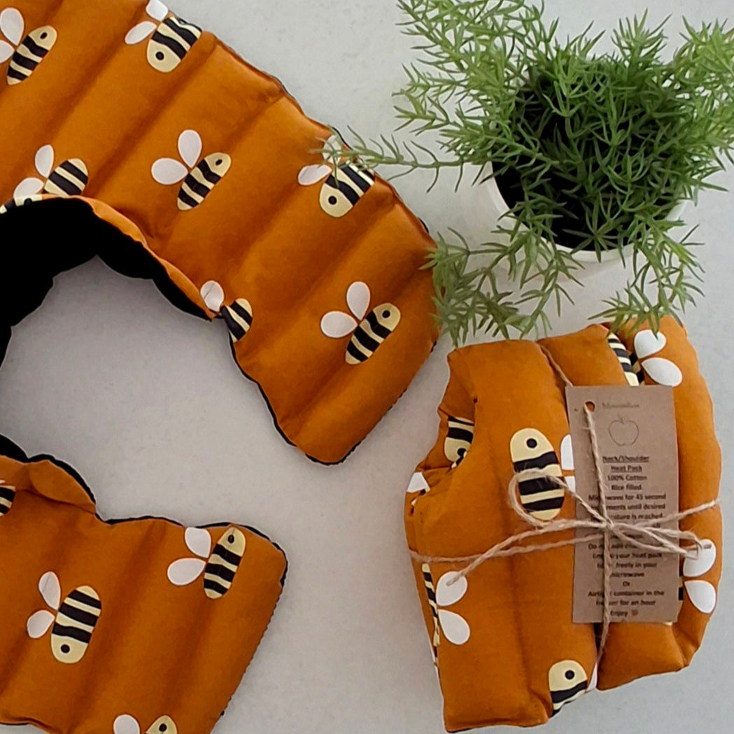 Neck/shoulder heat pack Mustard Bees